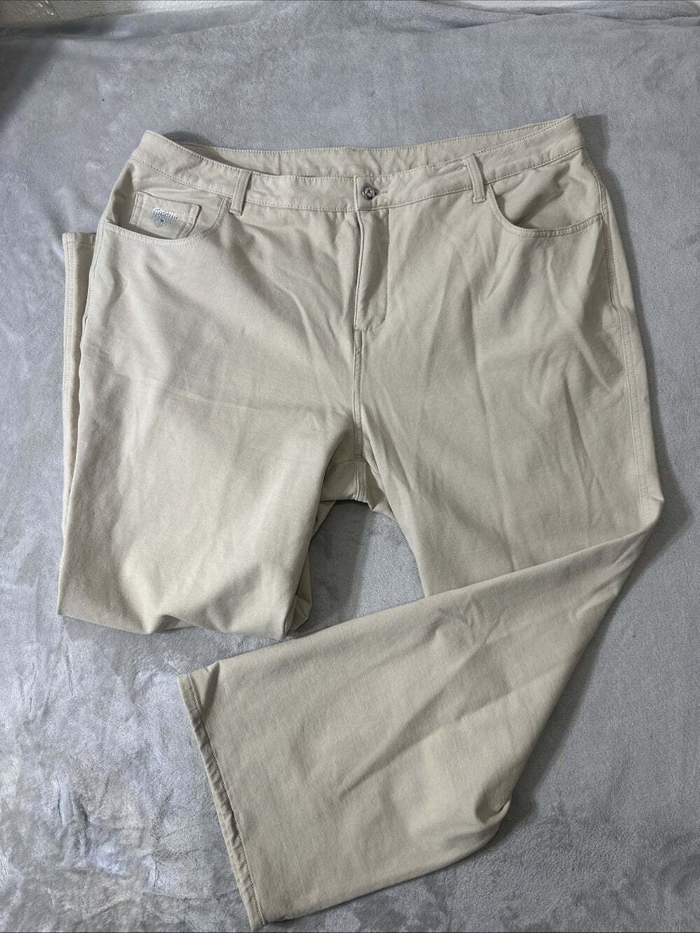 Dream Jeans by Quacker Factory Women’s 20W Beige Straight Leg Stretch Pants